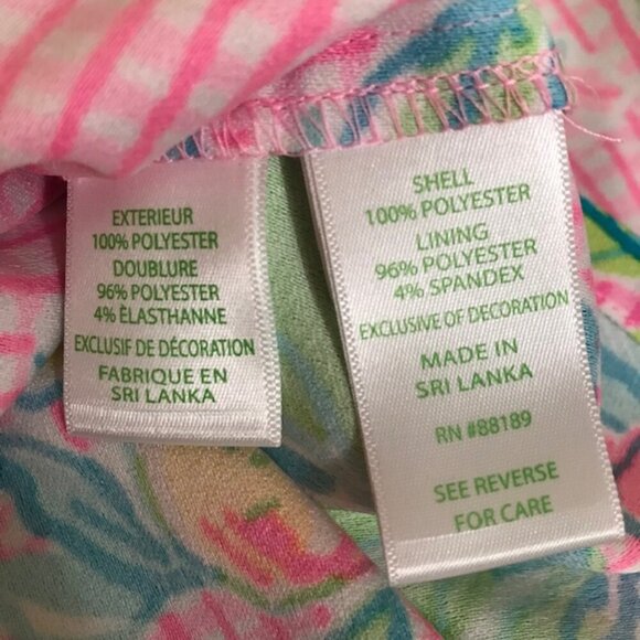 Lilly Pulitzer Women's Pearl Romper "Don't Stop Beleafing" Tropical Print Size 4 - Picture 10 of 12